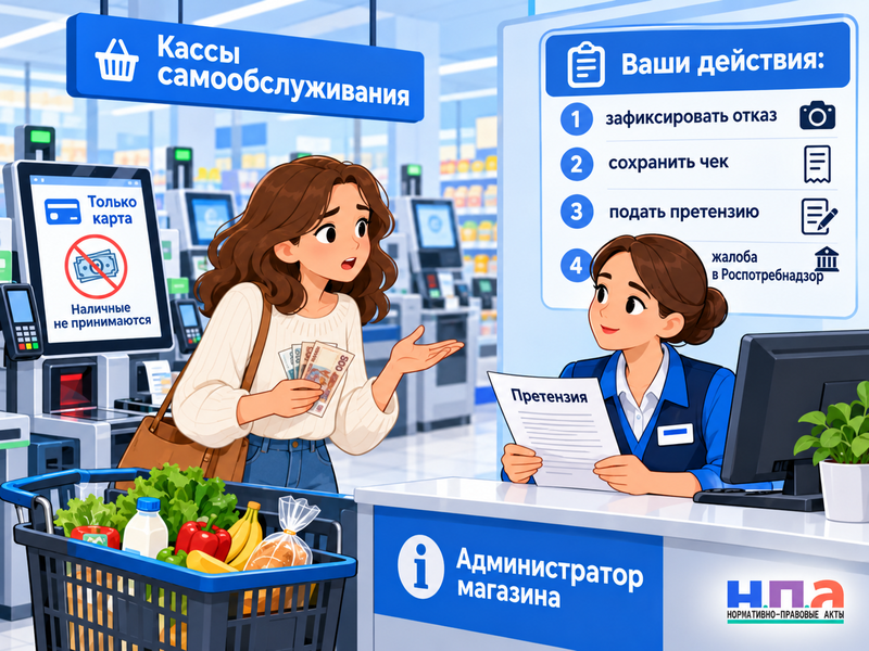 Магазин отправляет только на кассу самообслуживания - обязан ли покупатель пробивать товар сам