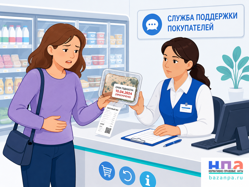Магазин продал просроченный или испорченный продукт отравление, экспертиза и компенсация
