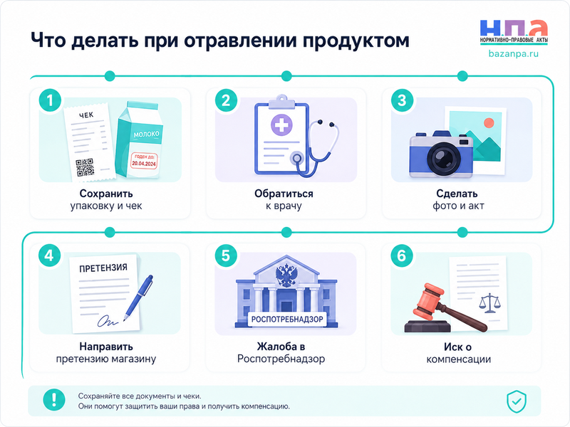 Магазин продал просроченный или испорченный продукт отравление, экспертиза и компенсация