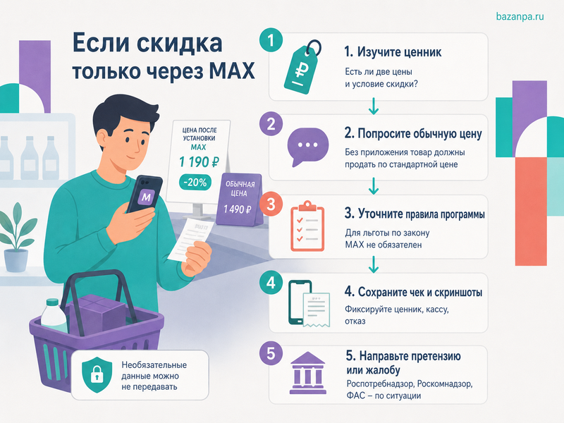 Магазин требует установить MAX для скидки или бонусной карты: законно ли это и какие есть альтернативы