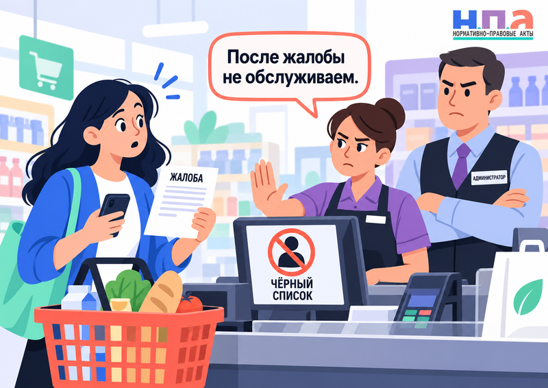 Магазин внёс меня в чёрный список после жалобы - могут ли не обслуживать