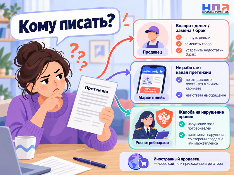 Маркетплейс не передаёт претензию продавцу с 1 сентября 2026 года