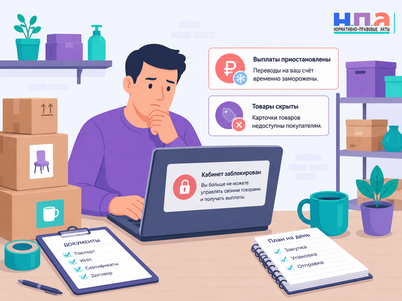 Маркетплейс заблокировал кабинет продавца как вернуть доступ, товары и деньги