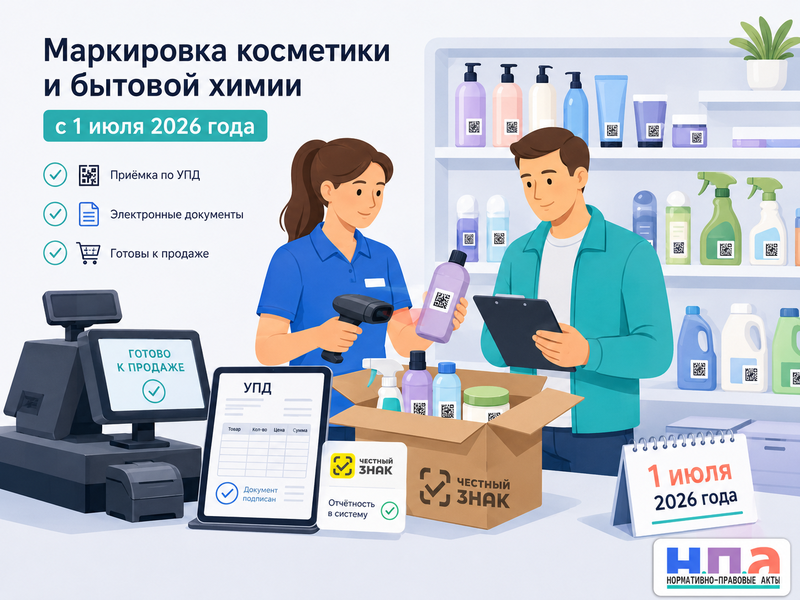 Маркировка косметики и бытовой химии с 1 июля 2026 года