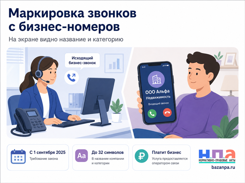 Маркировка звонков с бизнес-номеров в 2026 году что должно отображаться на экране и кто оплачивает услугу
