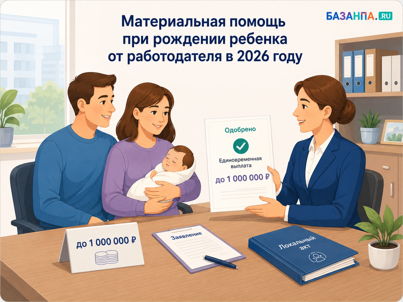 Материальная помощь при рождении ребенка до 1 млн рублей налоги и оформление выплаты работодателем