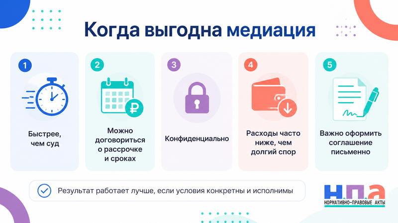 Медиация в гражданском споре когда выгодна, сколько стоит и как оформить соглашение