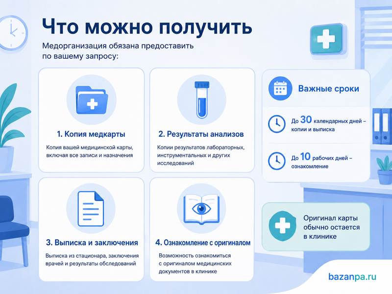 Медицинская организация не выдает карту, результаты анализов или выписку как получить документы