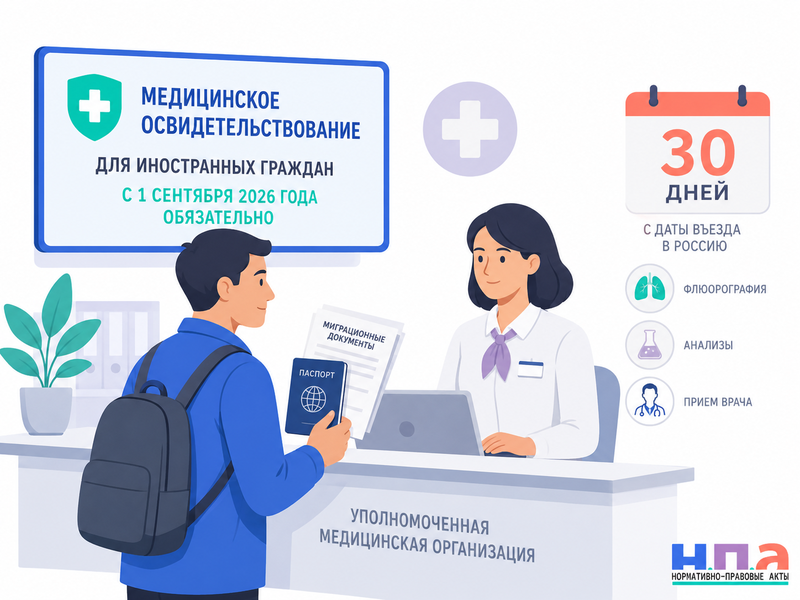 Медосвидетельствование иностранных граждан с 1 сентября 2026 года