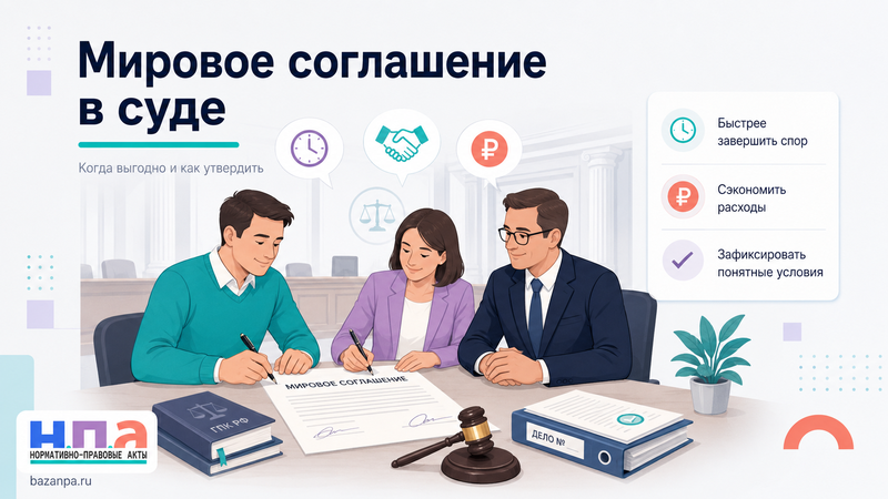 Мировое соглашение в суде когда выгодно и как утвердить