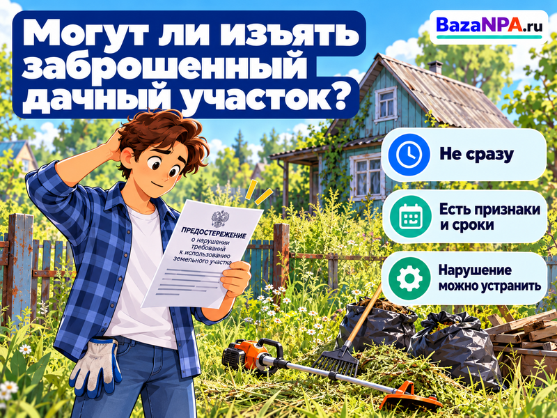 Могут ли изъять заброшенный дачный участок и как сохранить землю