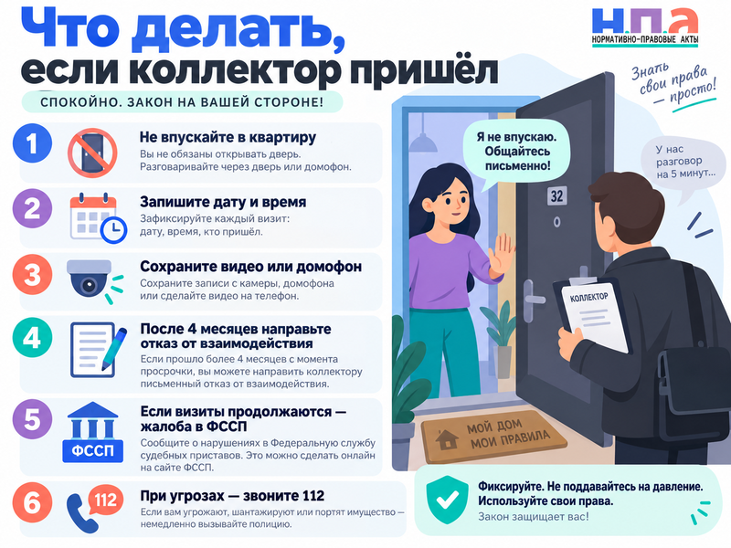 Могут ли коллекторы приходить домой и как отказаться от встреч
