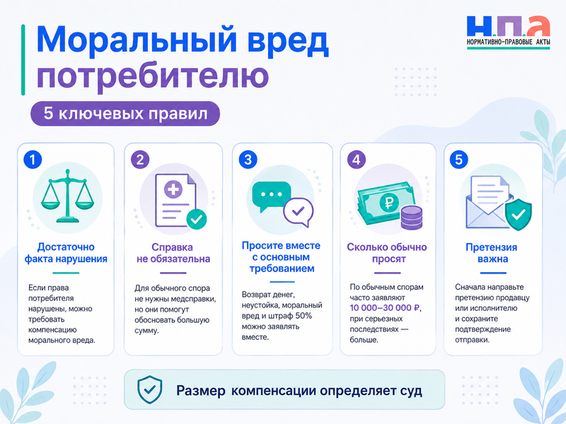Моральный вред потребителю: когда можно взыскать и сколько просить в иске