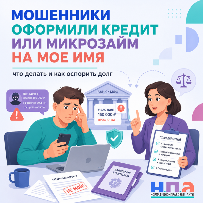 Мошенники оформили кредит или микрозайм на мое имя что делать и как оспорить долг