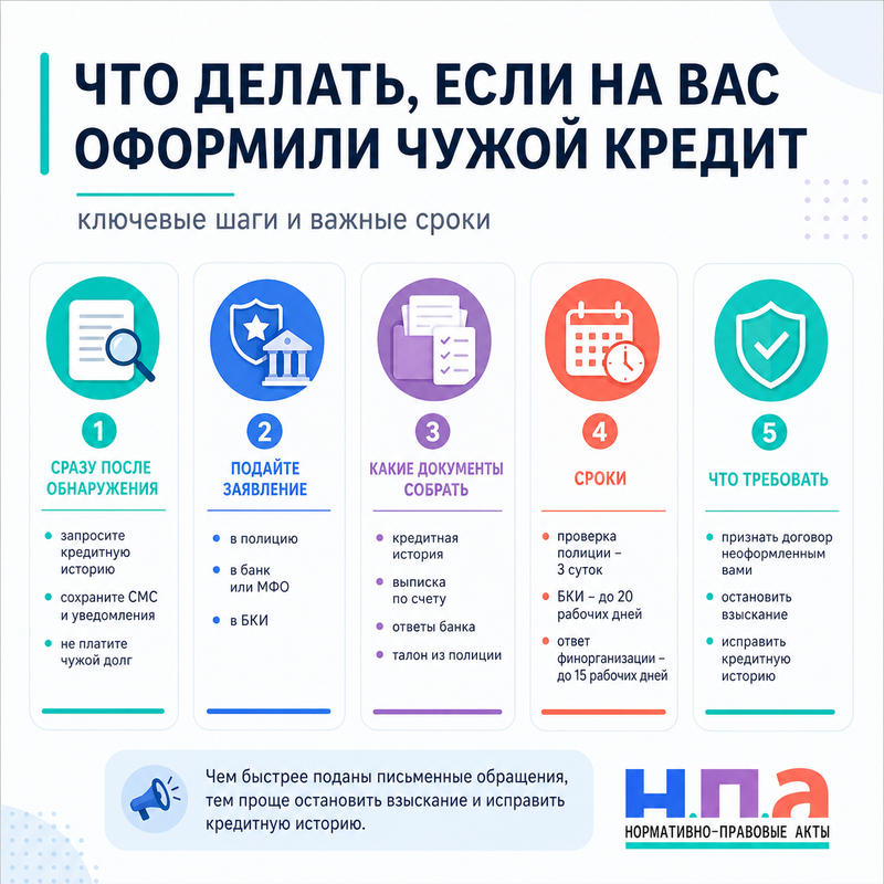 Мошенники оформили кредит или микрозайм на мое имя что делать и как оспорить долг