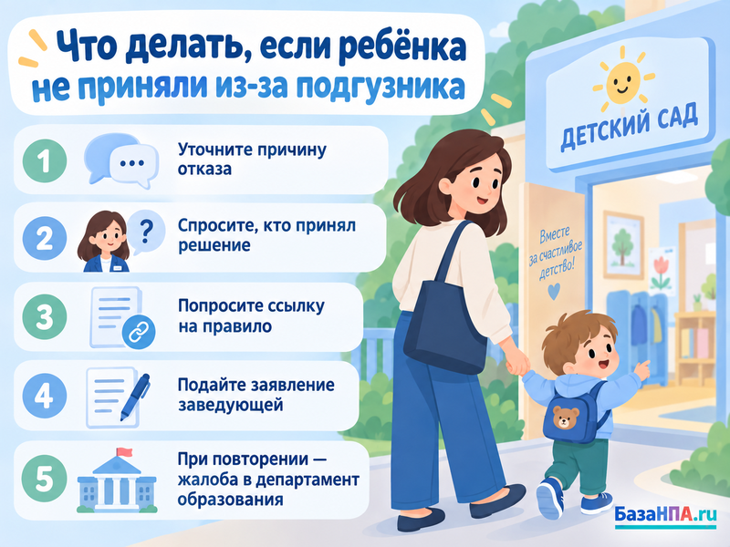 Может ли детский сад не принять ребёнка из-за подгузника