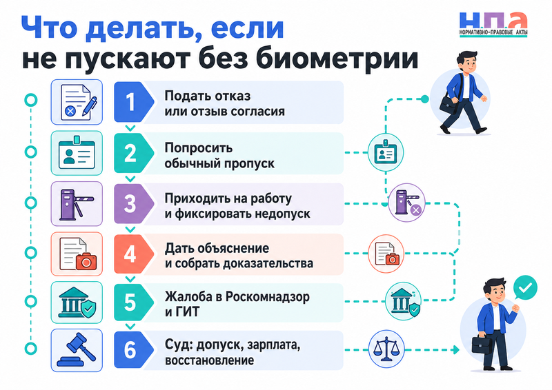 Может ли работодатель требовать отпечаток пальца или распознавание лица для прохода