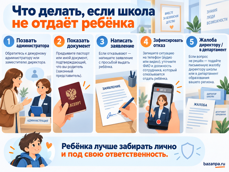 Может ли школа не отдавать ребёнка родителю до конца занятия
