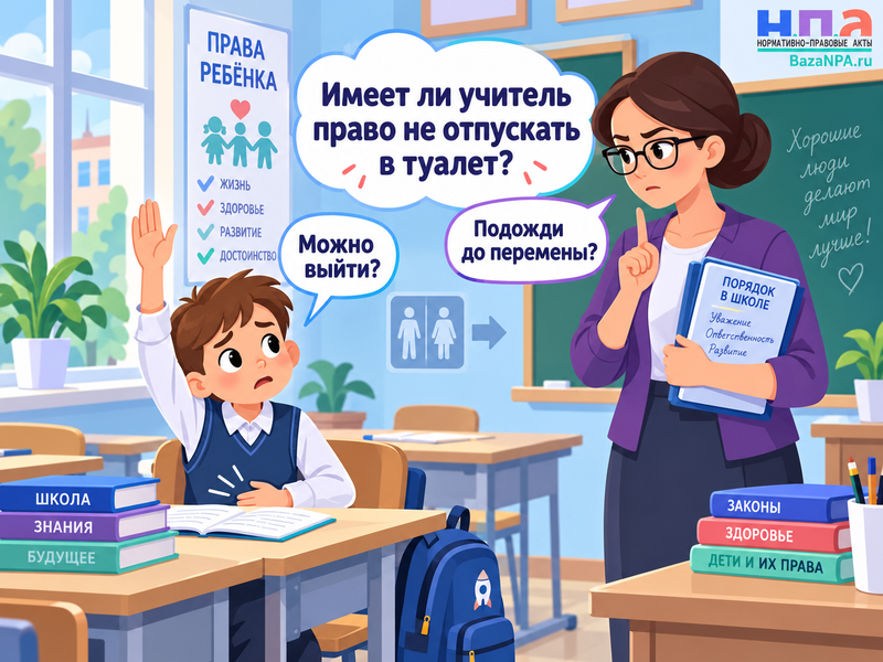 Может ли учитель не отпускать ребёнка в туалет
