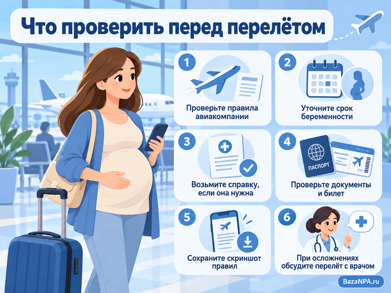 Можно ли беременной летать на самолёте и когда нужна справка