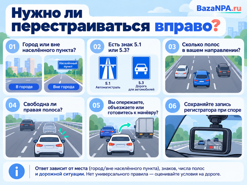 Можно ли ехать в левой полосе при свободной правой