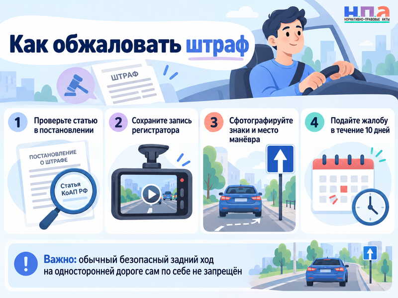 Можно ли ехать задним ходом по односторонней дороге