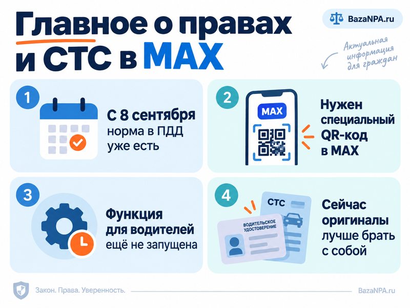 Можно ли ездить без пластиковых прав и СТС, если они есть в MAX