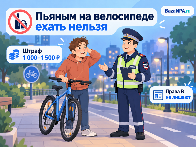 Можно ли ездить на велосипеде пьяным и могут ли лишить прав