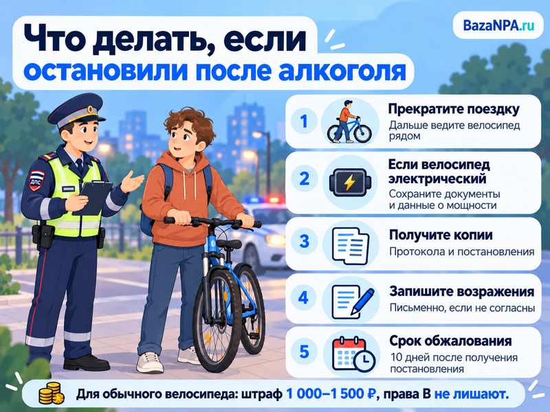 Можно ли ездить на велосипеде пьяным и могут ли лишить прав