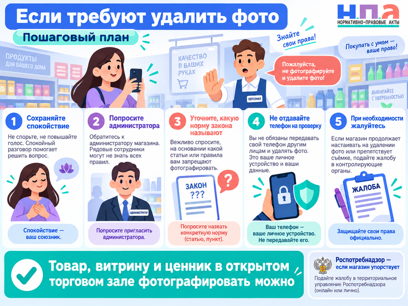 Можно ли фотографировать товары и ценники в магазине