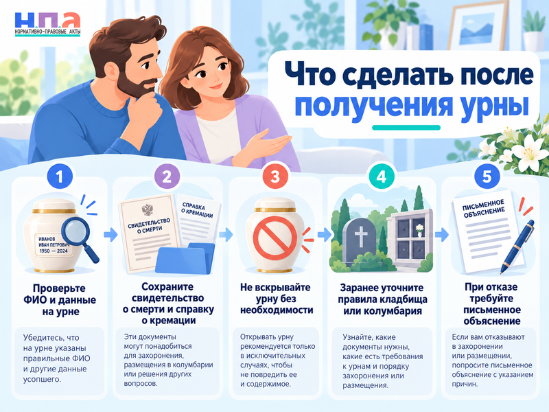 Можно ли хранить урну с прахом дома и когда ее нужно захоронить
