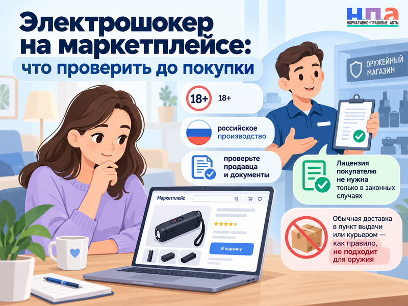 Можно ли купить электрошокер на маркетплейсе без лицензии