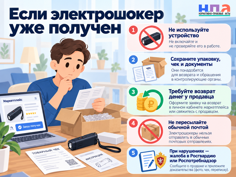 Можно ли купить электрошокер на маркетплейсе без лицензии