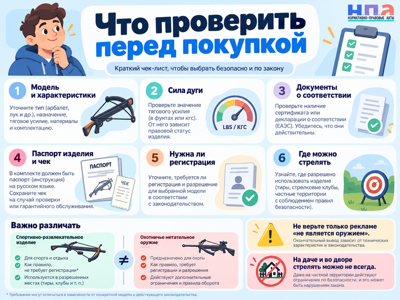 Можно ли купить лук или арбалет без лицензии