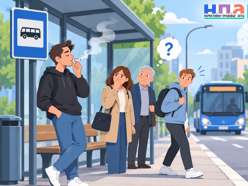 Можно ли курить на автобусной остановке и когда грозит штраф