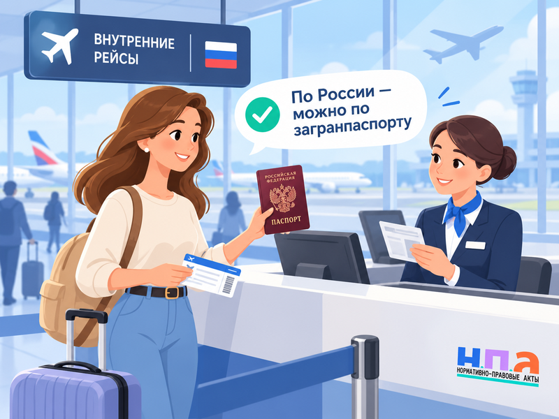 Можно ли летать по России по загранпаспорту вместо внутреннего