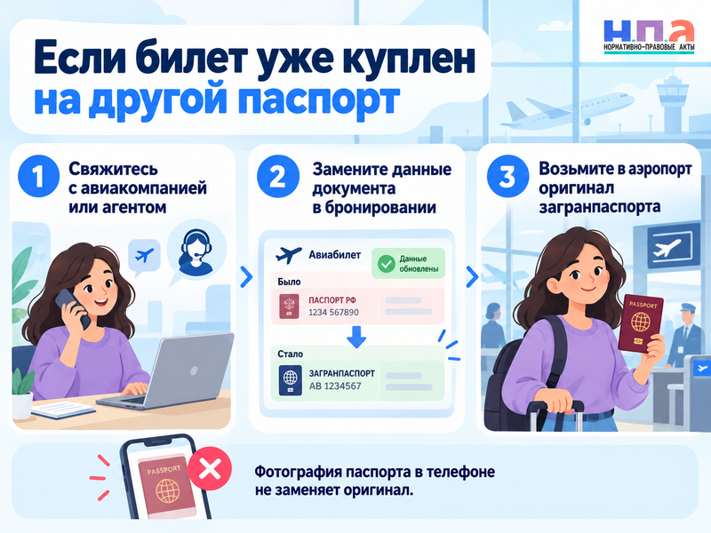 Можно ли летать по России по загранпаспорту вместо внутреннего