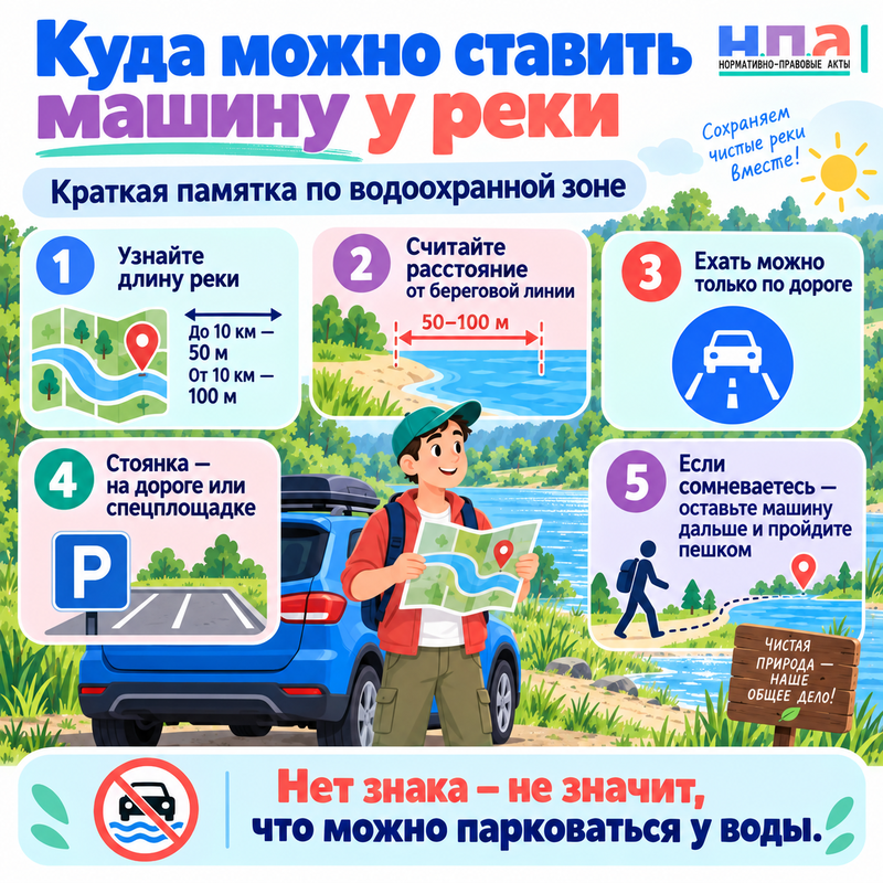 Можно ли подъехать к реке на машине и где разрешено парковаться