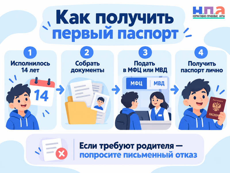 Можно ли получить паспорт в 14 лет без родителей