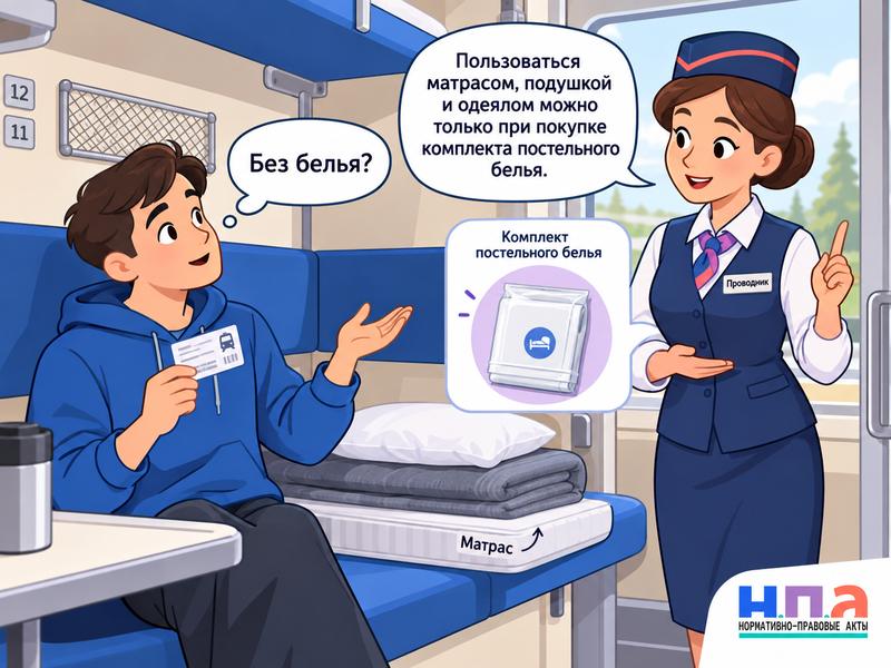 Можно ли пользоваться матрасом без белья в поезде