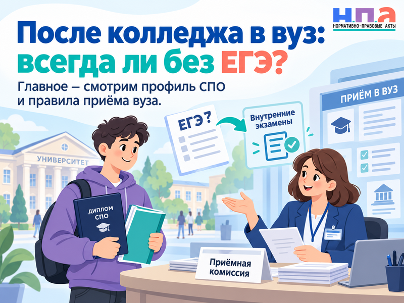 Можно ли поступить в вуз без ЕГЭ после колледжа и когда потребуют экзамены