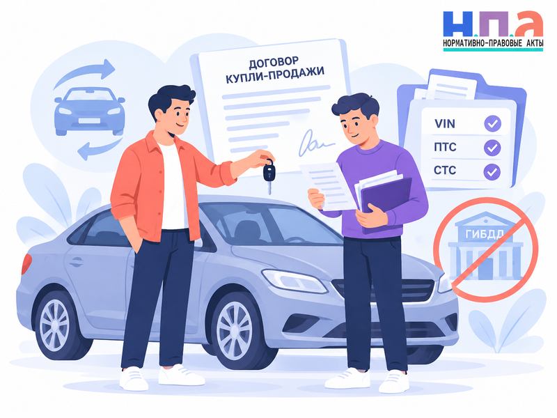 Можно ли продать машину, не ставя её на учёт в ГИБДД