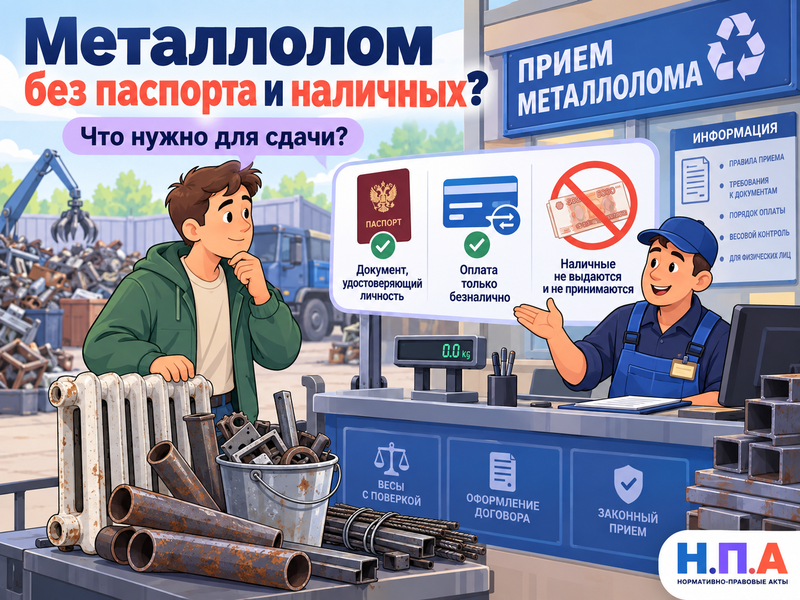 Можно ли сдать металлолом без паспорта и получить наличные