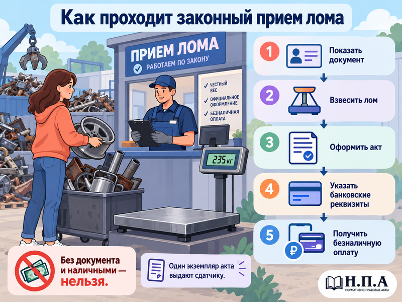 Можно ли сдать металлолом без паспорта и получить наличные