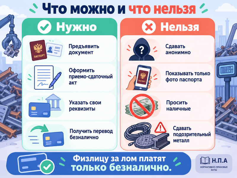 Можно ли сдать металлолом без паспорта и получить наличные