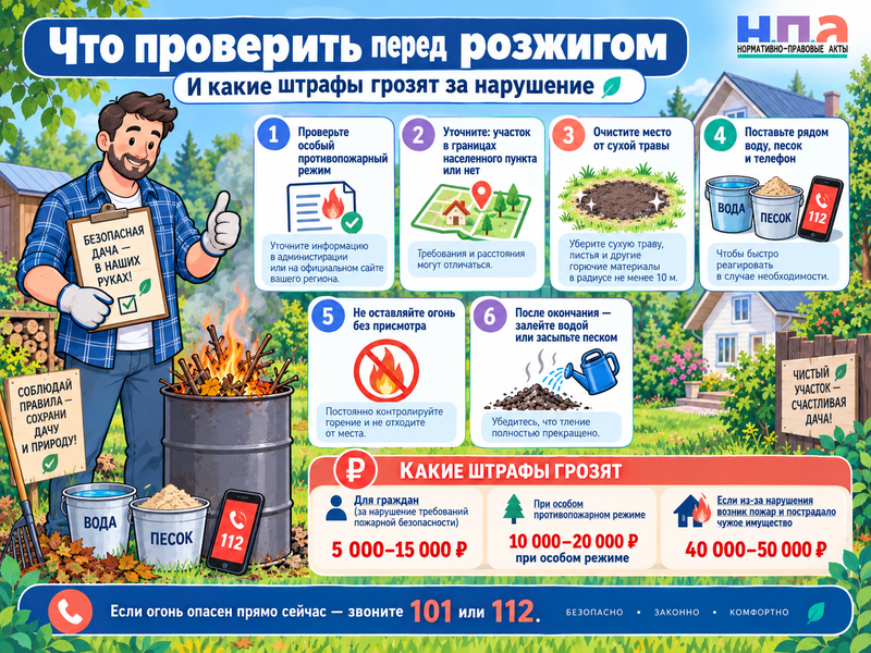 Можно ли сжигать листья и ветки на даче и когда разрешена бочка