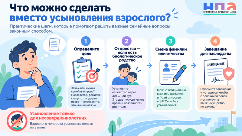 Можно ли усыновить совершеннолетнего человека в России