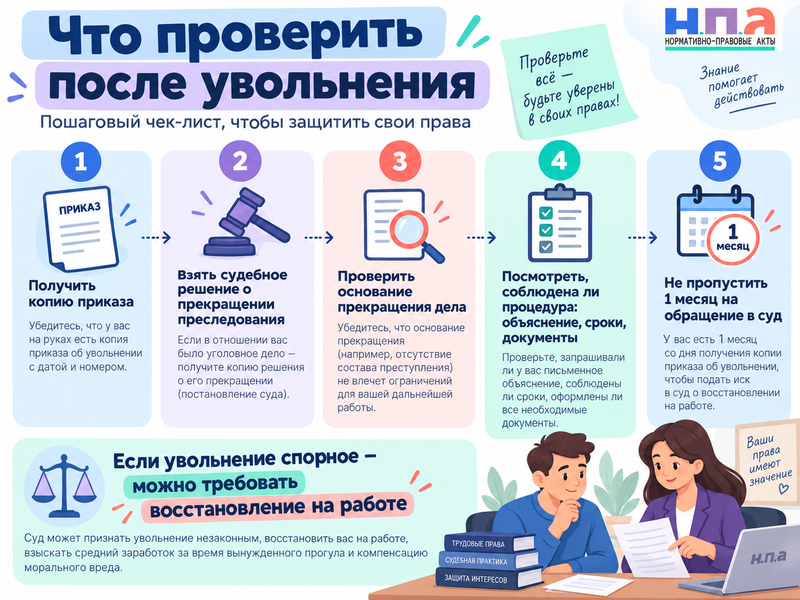 Можно ли уволить за хищение после прекращения уголовного дела
