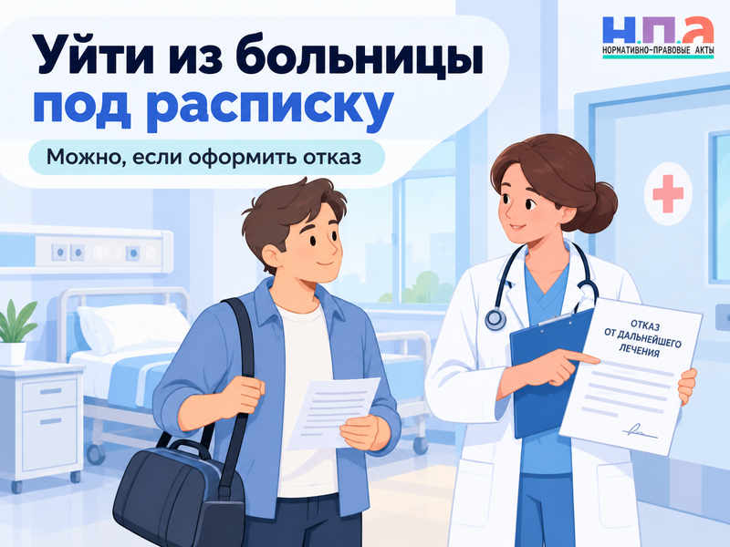 Можно ли уйти из больницы под расписку - отказ от лечения и документы