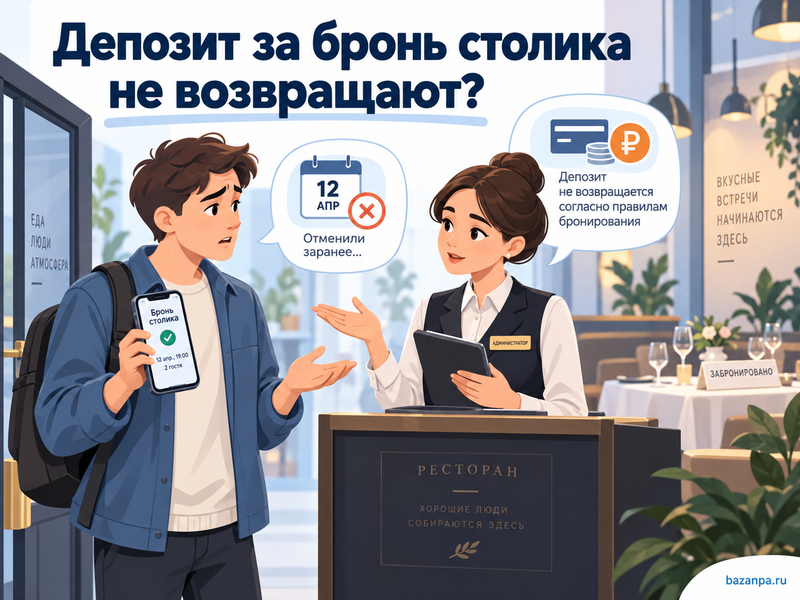 Можно ли вернуть депозит за бронь столика в ресторане